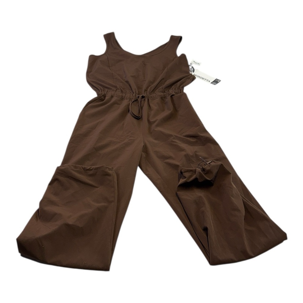 MONDETTA women’s sz S brown sleeveless jumpsuit NWT
